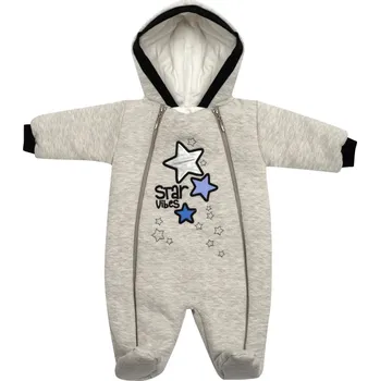 Kojenecké oblečení Zimní kojenecká kombinéza s kapucí Koala Star Vibes modrá, vel. 68 (4-6m)