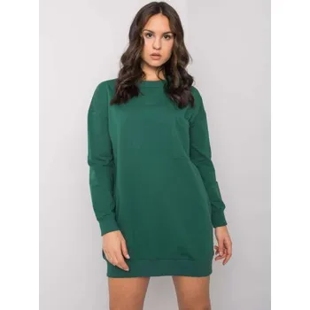 Dámské šaty Dámské šaty s kapsami Hanely RUE PARIS tmavě zelené