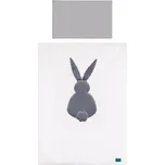 3-dílné ložní povlečení Belisima Králíček 100/135 bílo-šedé
