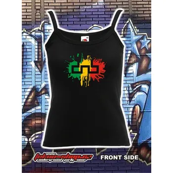 TEKNOSHOP RASTA DNB tílko s potiskem dámské M černé