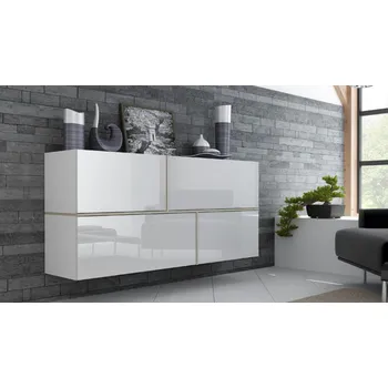 Komoda ImportWorld Komoda Portogallo, bílá matná/bílý lesk/dub sonoma