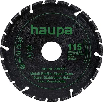 Řezný kotouč 230731 Kotouč řezný diamantový Spezial průměr 125 mm, Haupa