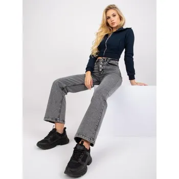 Dámské džíny Dámské džíny s vysokým pasem SEVILLE tmavě šedé
