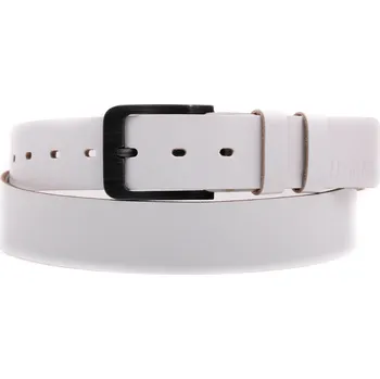 Opasek Dámský kožený opasek Black Hand 106-00 bílý Velikost = obvod pasu (cm): 90 cm