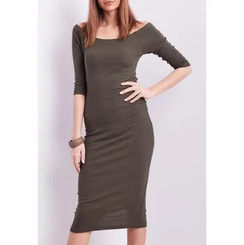 Dámské šaty Dámské šaty žebrované TONY khaki