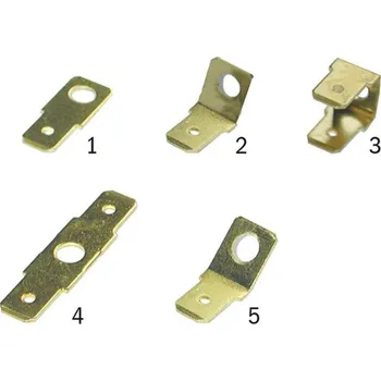 Kabelové oko 280186 Kolík plochý mosazný typ 4, 6,3 x 0,8, Haupa