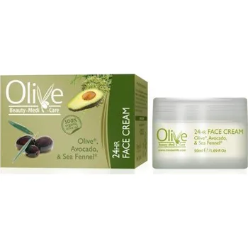 Pleťový krém OLIVE 24h krém na obličej Avokádo a Motar přímořský 50 ml