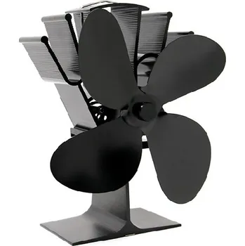 Krbový ventilátor Krbový ventilátor čtyřlopatkový černý