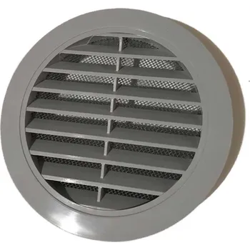 Větrací mřížka Větrací mřížka kulatá s límcem d150 mm a síťkou, šedá MIKAWI 14-0602