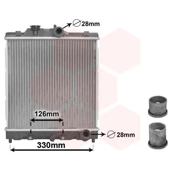 Chladič motoru Chladič, chlazení motoru VAN WEZEL 25002067