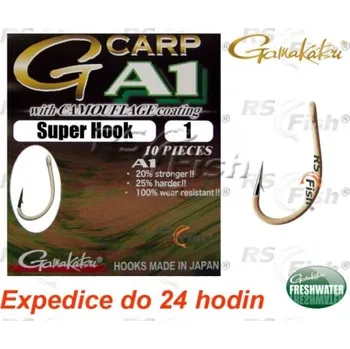 Rybářský háček Gamakatsu G-Carp A1 Super Hook Camo Brown 6