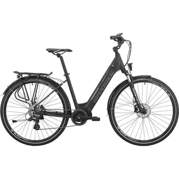 Elektrokolo MAXBIKE URBEA dámské CITY-28" středový Bafang M300 baterie Samsung 504WH model 2021 - M / Tmavošedá