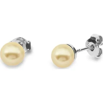 Náušnice Náušnice se Swarovski Elements Classic Pearl K58186LGO Light Gold 6 mm