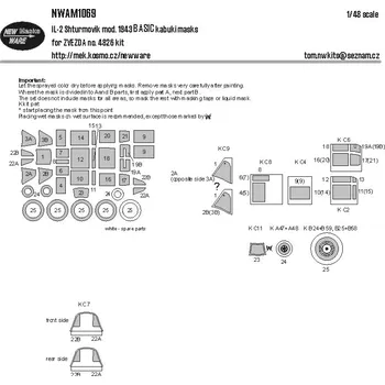 Plastikový model New Ware 1/48 Mask IL-2 Shturmovik mod.1943 BASIC (ZVE)