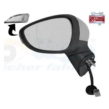 Auto zrcátko Vnější zpětné zrcátko VAN WEZEL 1808817