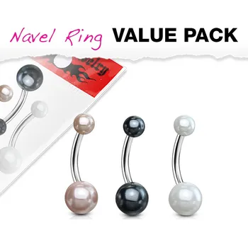 Piercing Piercing do pupíku z chirurgické oceli VN-024