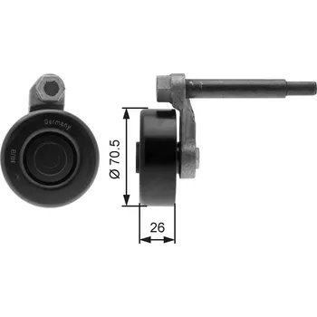 Napínák, žebrovaný klínový řemen GATES T39000