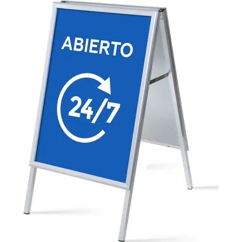 Značení Set reklamního áčka A1, Otevřeno 24/7, modrý, španělsky