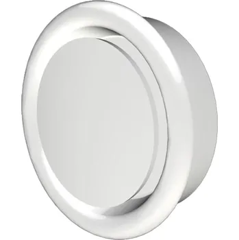 Větrací mřížka Anemostat odvodní s límcem d100 mm, bílá MIKAWI 14-0343