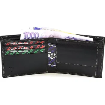 Peněženka Pánská kožená peněženka Arwel 9160­ - černá