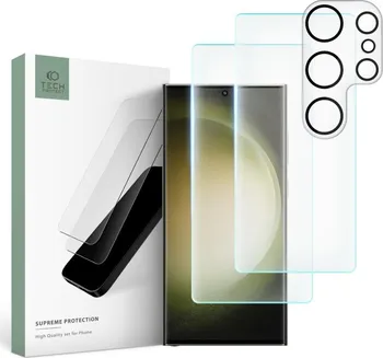 Tech Protect Supreme Set ochranné sklo pro Samsung Galaxy S23 Ultra 2+1 ks