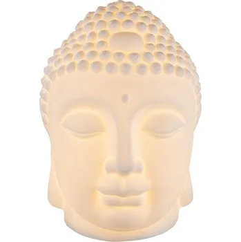 Keramická dekorace Buddha s LED osvětlením, 11x11x17 cm