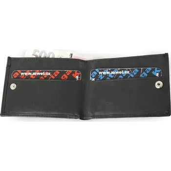 Peněženka Pánská kožená peněženka s dokladovkou Arwel 7106­ - černá