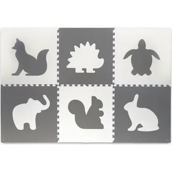 Ricokids Pěnové puzzle zvířátka 6 dílků bílé/šedé