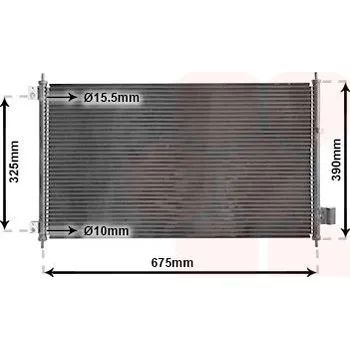 Klimatizace automobilu Kondenzátor, klimatizace VAN WEZEL 25005229