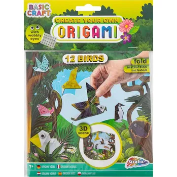 kreativní sada GRAFIX Origami ptáčci kreativní sada s pohyblivými oky
