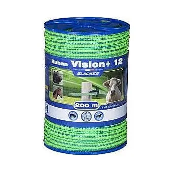 Ohradník Ohradníková páska Ruban Vision+ 12 mm - 200 m zelená