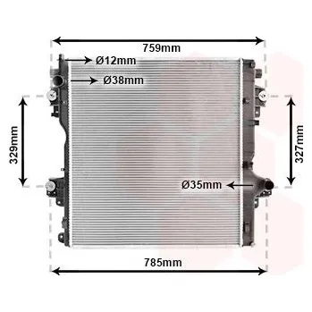 Autodíl Chladič, chlazení motoru VAN WEZEL 53012707