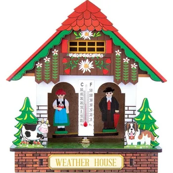 Domácí teploměr Weather House bavorská meteostanice
