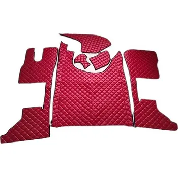 autokoberec Koberce kožené pro DAF XG, odpruž. spolujezdec AUTOMAT, červená barva