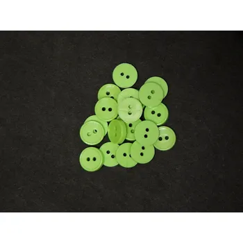 Knoflík GU180, Plastový knoflík, limetkově zelený, 12 mm / 1 kus