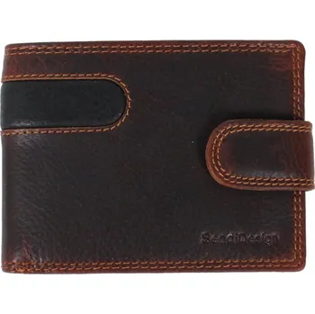 Peněženka Sendi Design Pánská kožená peněženka D-B201 RFID hnědá