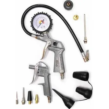 Ofukovací pistole Pneu sada 12 dílná, ofukovací pistole s 10ti nástavci, plnič pneu s hadicí - WJ002012 Magg