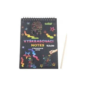 Škrabací notes duhový 12 listů v sáčku 20x13,5cm