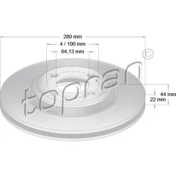Brzdový kotouč Brzdový kotouč, , 34116774985, TOPRAN, 501 713