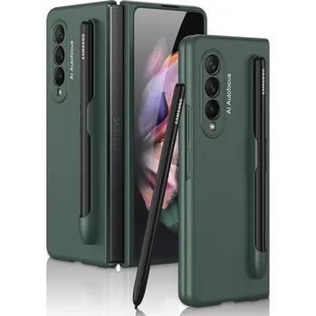 Telefonní příslušenství GKK 36505 GKK PEN Plastový kryt s držákem na pero Samsung Galaxy Z Fold 3 5G zelený