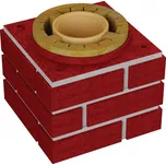 Komíny CZ Sada pro navýšení prstenců DN 160-0,3 m červená