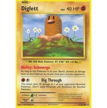 Sběratelská karetní hra Pokémon EVO 055/108 Diglett - Evolutions Stav: Near Mint, Verze: NORMAL