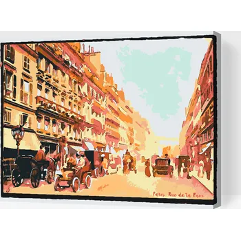 Malování podle čísel - Vintage Paříž Velikost: 30x40cm, Rámování: Pouze srolované plátno