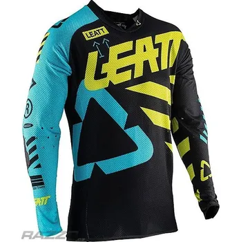 cyklistický dres Pánský MX dres LEATT GPX 5.5 UltraWeld Jersey Black Lime 2019 XL