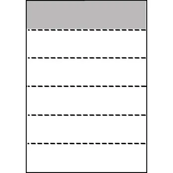 Speciální papír Nesamolepicí etiketa A4, 6ks na archu, 210 x 49 mm