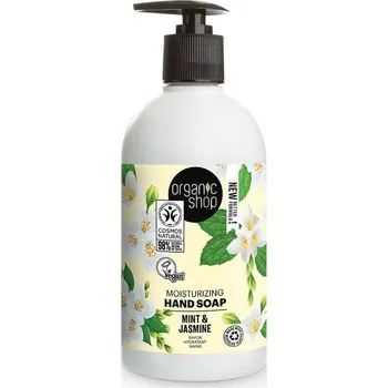 Koupelová kosmetika ORGANIC SHOP Hydratační mýdlo na ruce Mátový jasmín 500 ml