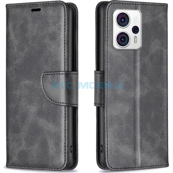 Pouzdro na mobilní telefon Pouzdro Shield4U Motorola Moto G13 4G, G23 4G, G53 5G Lambskin Texture otevírací černé a zpět 33 Kč s ATC Clubem