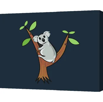 Malování podle čísel - Koala na stromě Velikost: 30x40cm, Rámování: Pouze srolované plátno