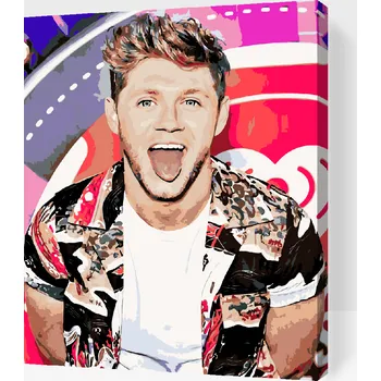 Malování podle čísel - Niall Horan 1 Velikost: 30x40cm, Rámování: Pouze srolované plátno