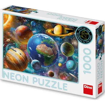Puzzle Dino Planety neon 1000 dílků
